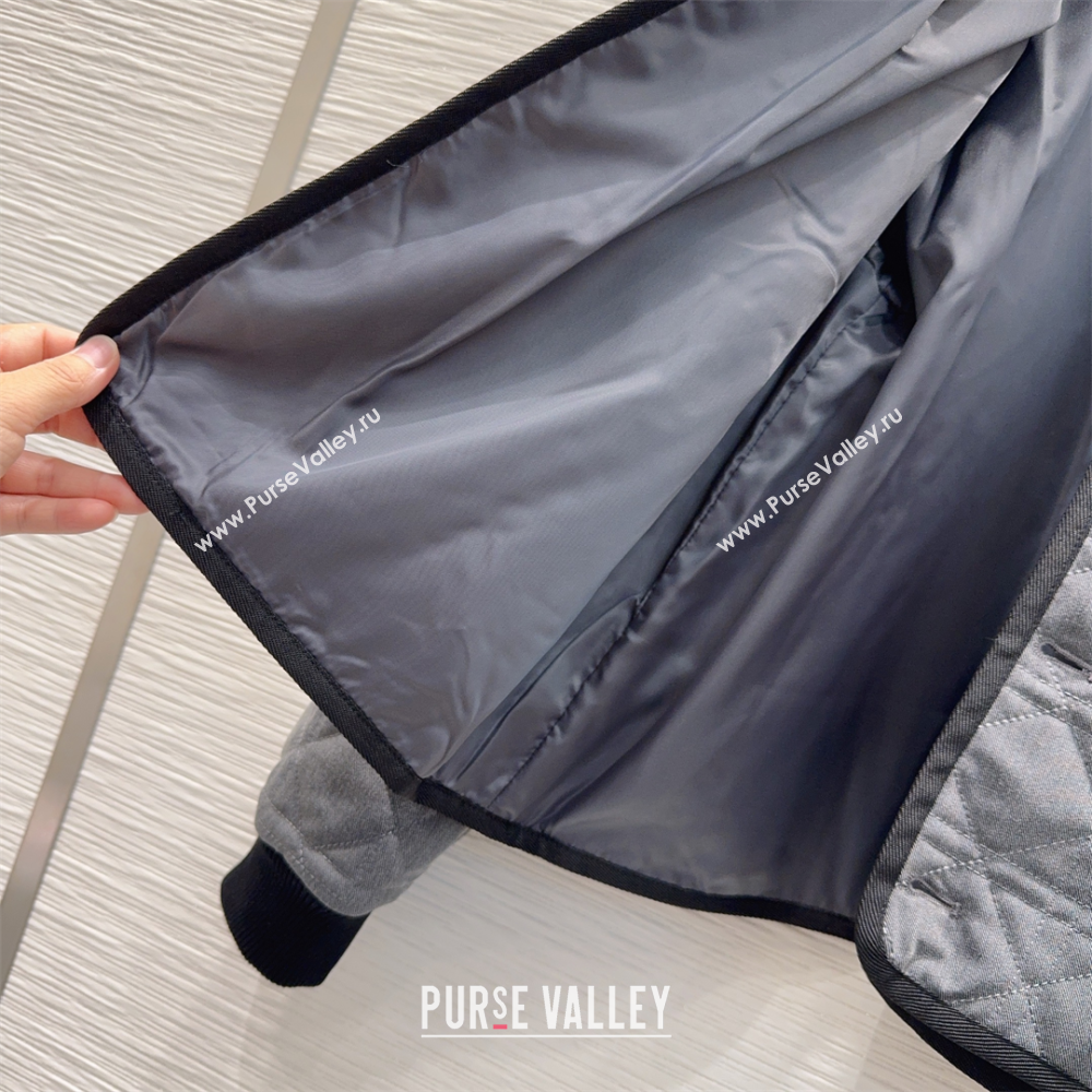 Dior Quilted Padded Jacket Grey 2025 DR110645 (QI-251106045)