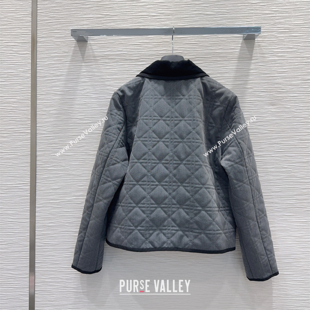 Dior Quilted Padded Jacket Grey 2025 DR110646 (QI-251106047)