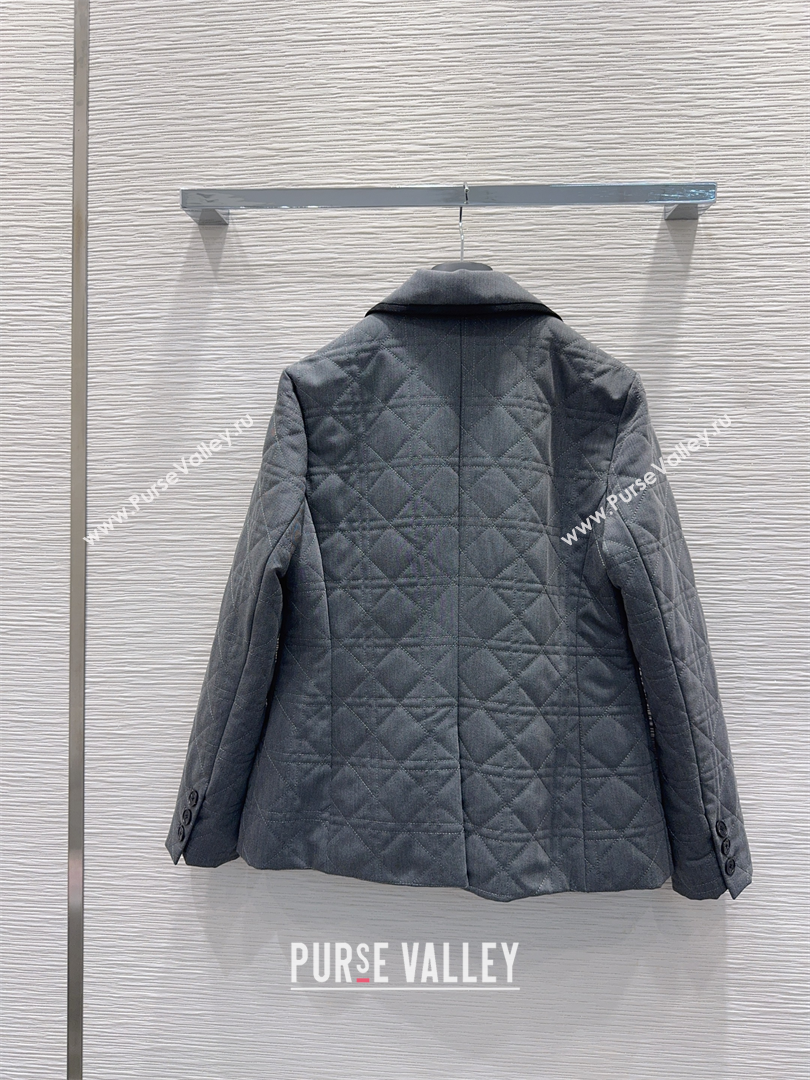 Dior Oblique Padded Jacket and Skirt Grey 2025 DR110641 (QI-251106041)