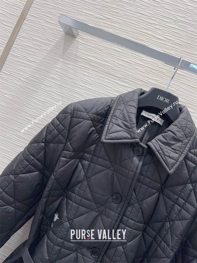 Dior Quilted Padded Coat Black 2025 DR110636 (QI-251106037)