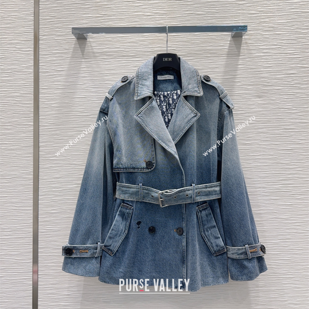 Dior Denim Long Jacket Blue 2025 DR110652 (QI-251106052)