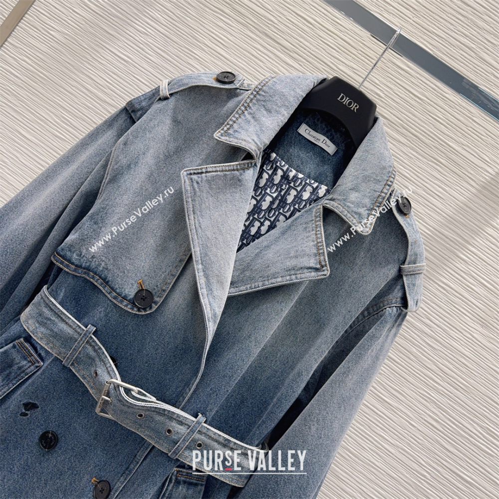 Dior Denim Long Jacket Blue 2025 DR110652 (QI-251106052)