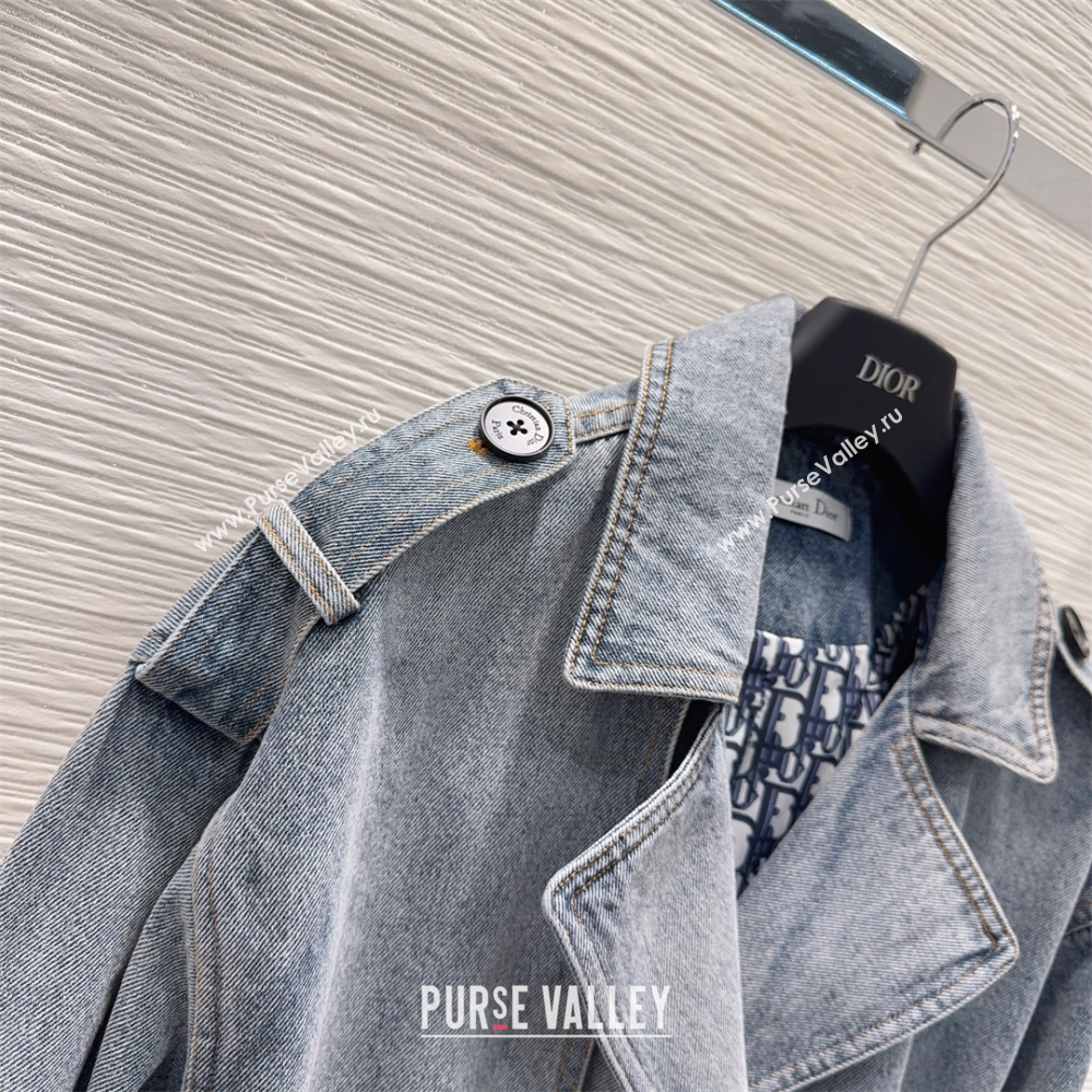 Dior Denim Long Jacket Blue 2025 DR110652 (QI-251106052)