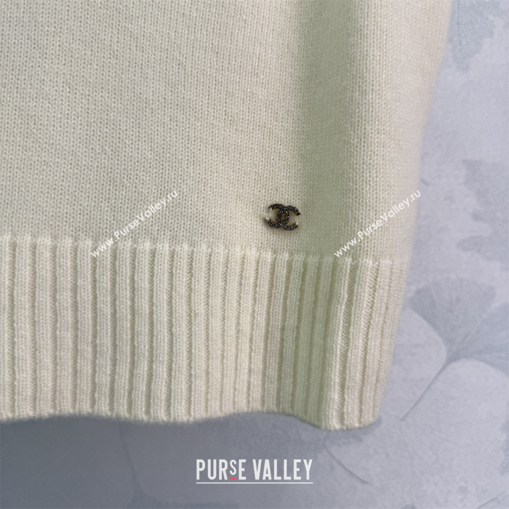 Chanel Crochet Vest White 2025 CH110643 (QI-251106043)