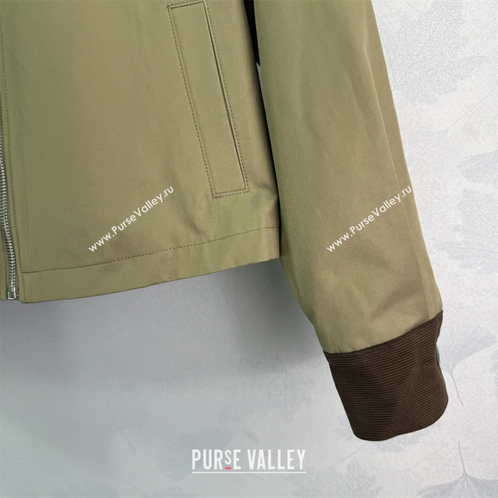 Prada Cotton Jacket Khaki 2025 PR110632 (QI-251106032)