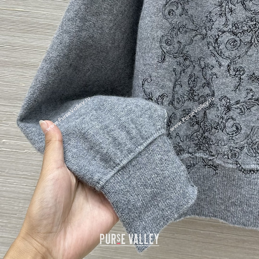 Dior Wool Cashmere Sweater Grey 2025 DR110653 (QI-251106054)