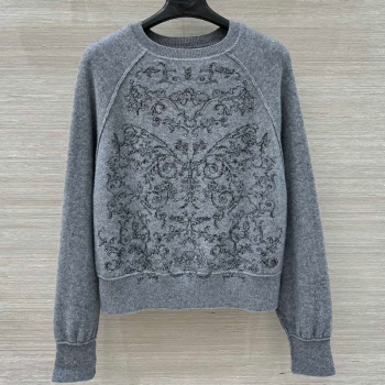 Dior Wool Cashmere Sweater Grey 2025 DR110653 (QI-251106054)