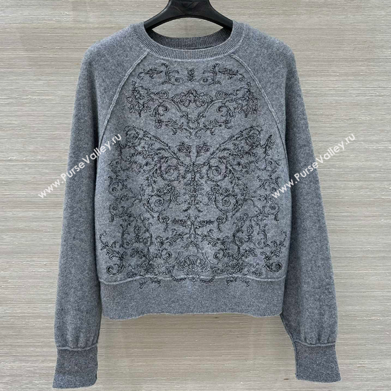 Dior Wool Cashmere Sweater Grey 2025 DR110653 (QI-251106054)