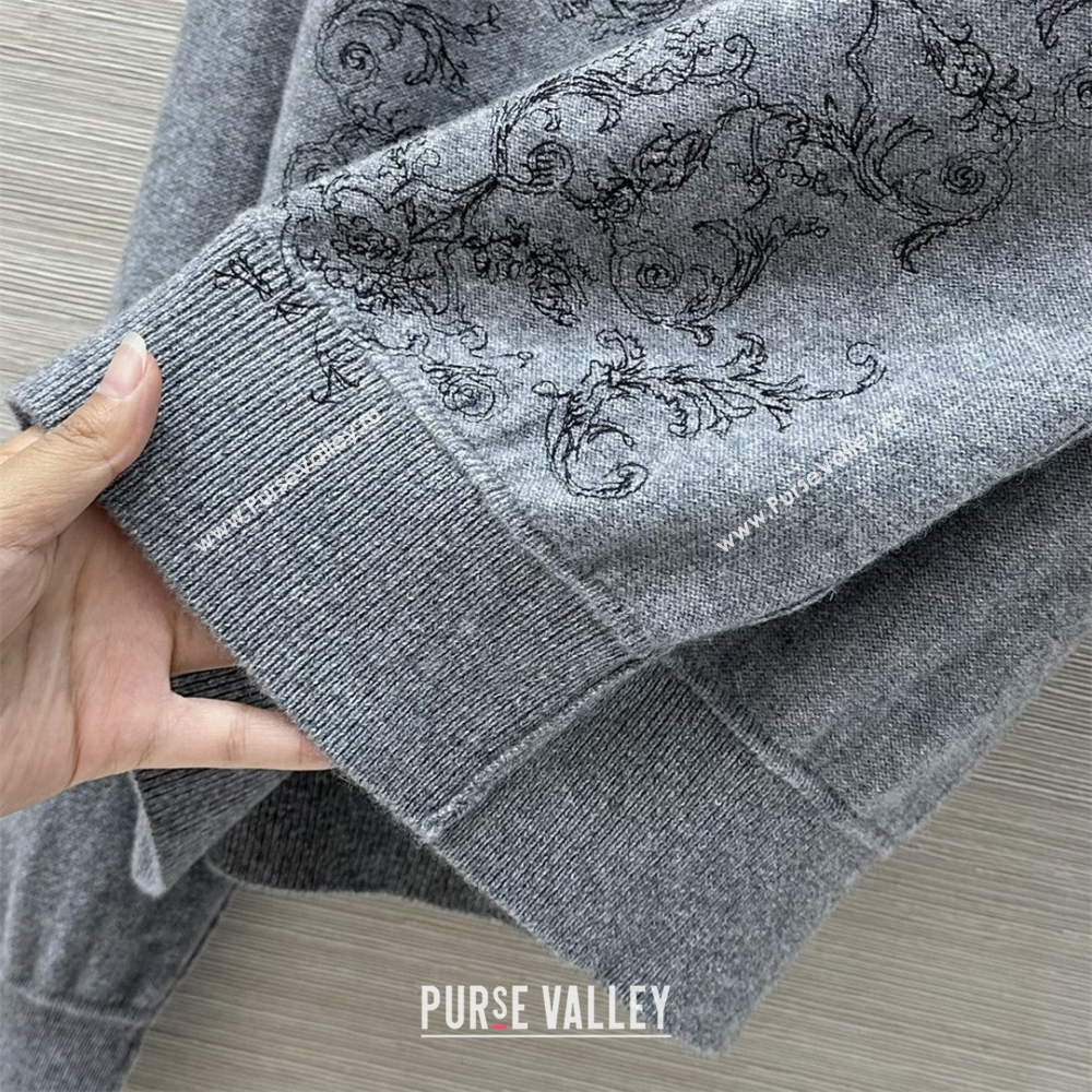 Dior Wool Cashmere Sweater Grey 2025 DR110653 (QI-251106054)