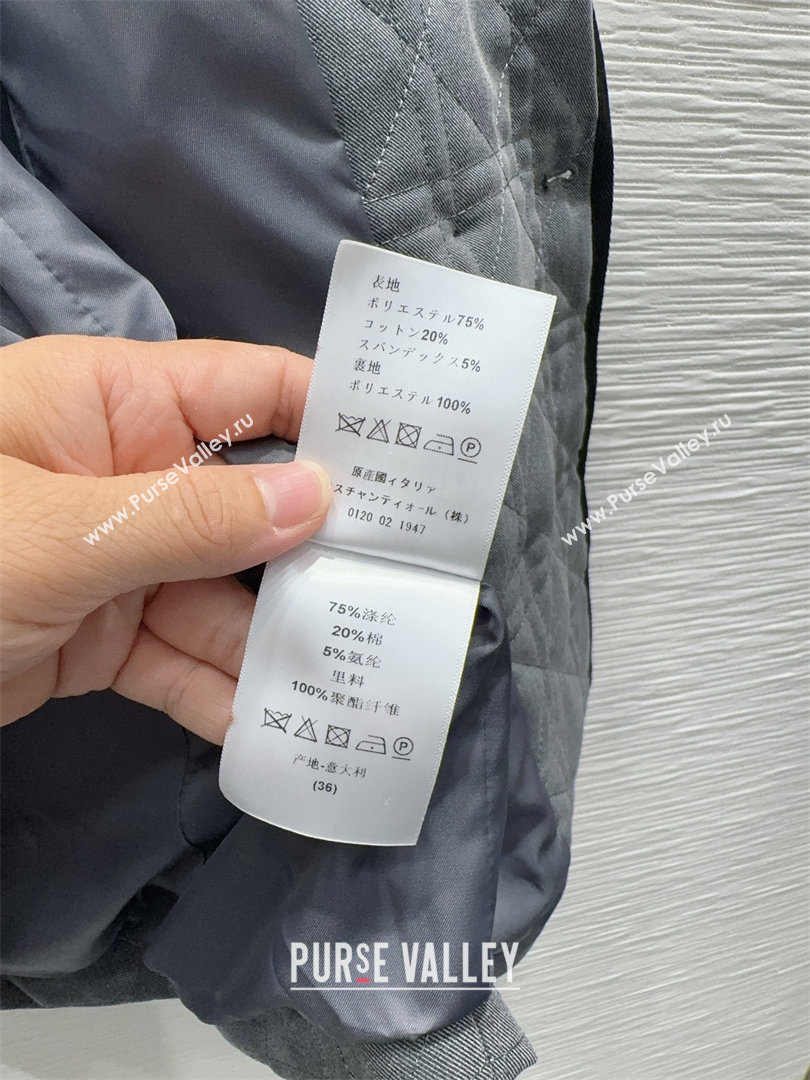 Dior Oblique Padded Jacket and Skirt Grey 2025 DR110641 (QI-251106041)