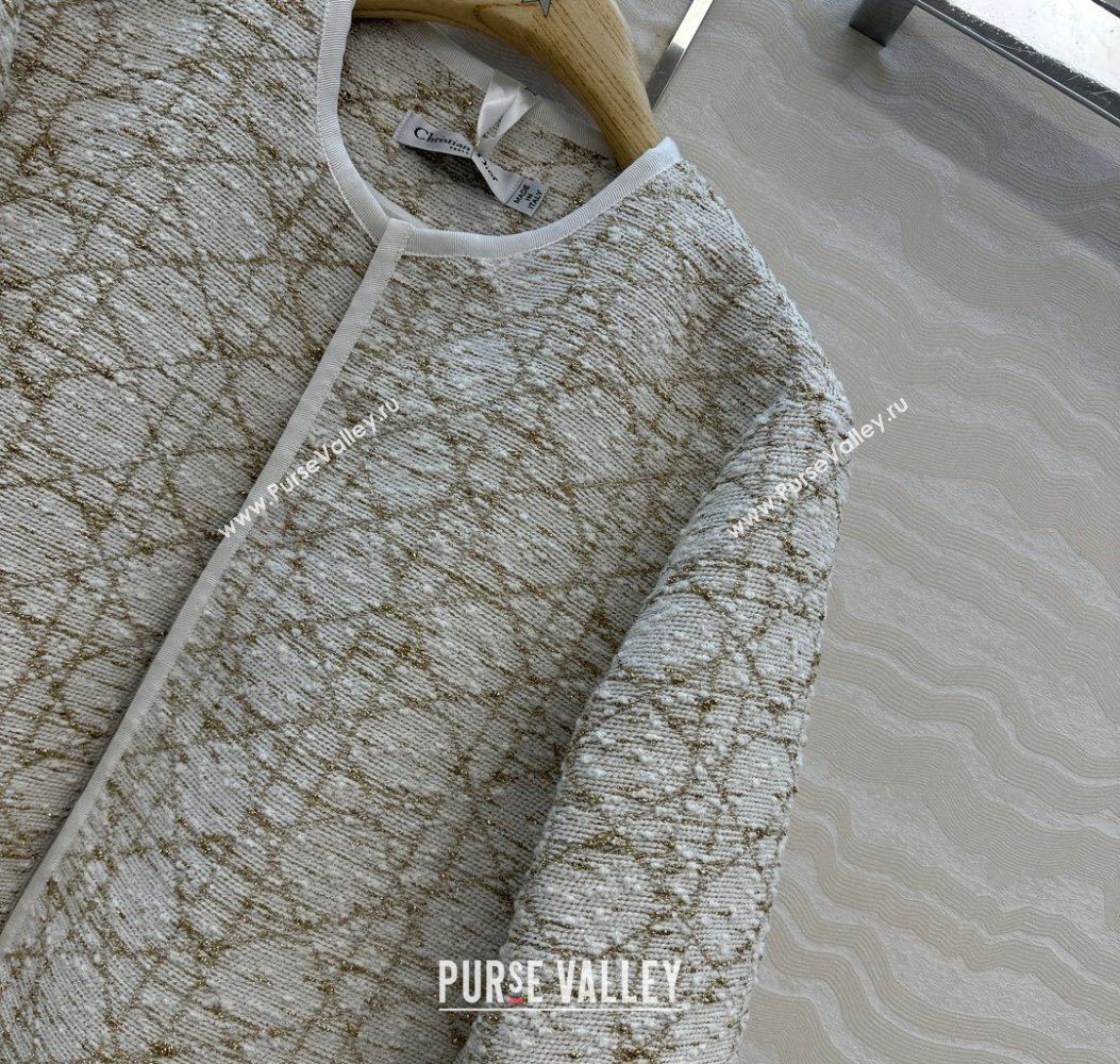 Dior Tweed Jacket White/Gold 2025 DR110502 (QI-251106101)