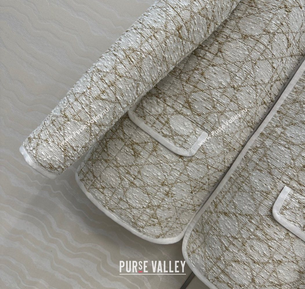 Dior Tweed Jacket White/Gold 2025 DR110502 (QI-251106101)