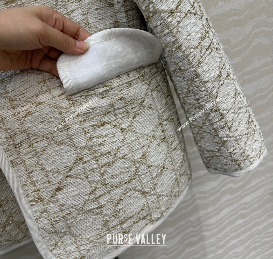 Dior Tweed Jacket White/Gold 2025 DR110502 (QI-251106101)