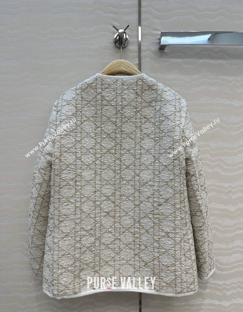 Dior Tweed Jacket White/Gold 2025 DR110502 (QI-251106101)