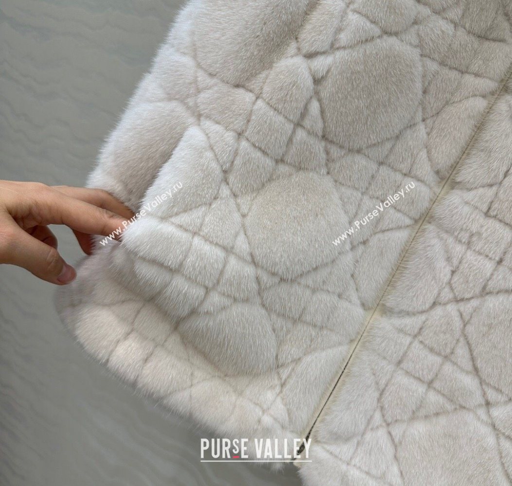 Dior Mink Fur and Sheepskin Leather Vest White 2025 DR110503 (QI-251106103)