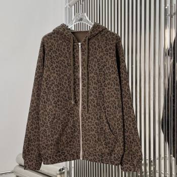 Sup Leopard Printed Jacket Brown 2025 1106 (QI-251106105)