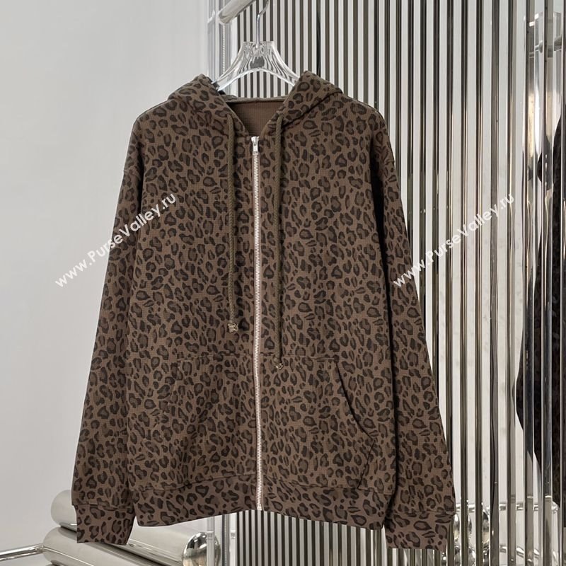 Sup Leopard Printed Jacket Brown 2025 1106 (QI-251106105)
