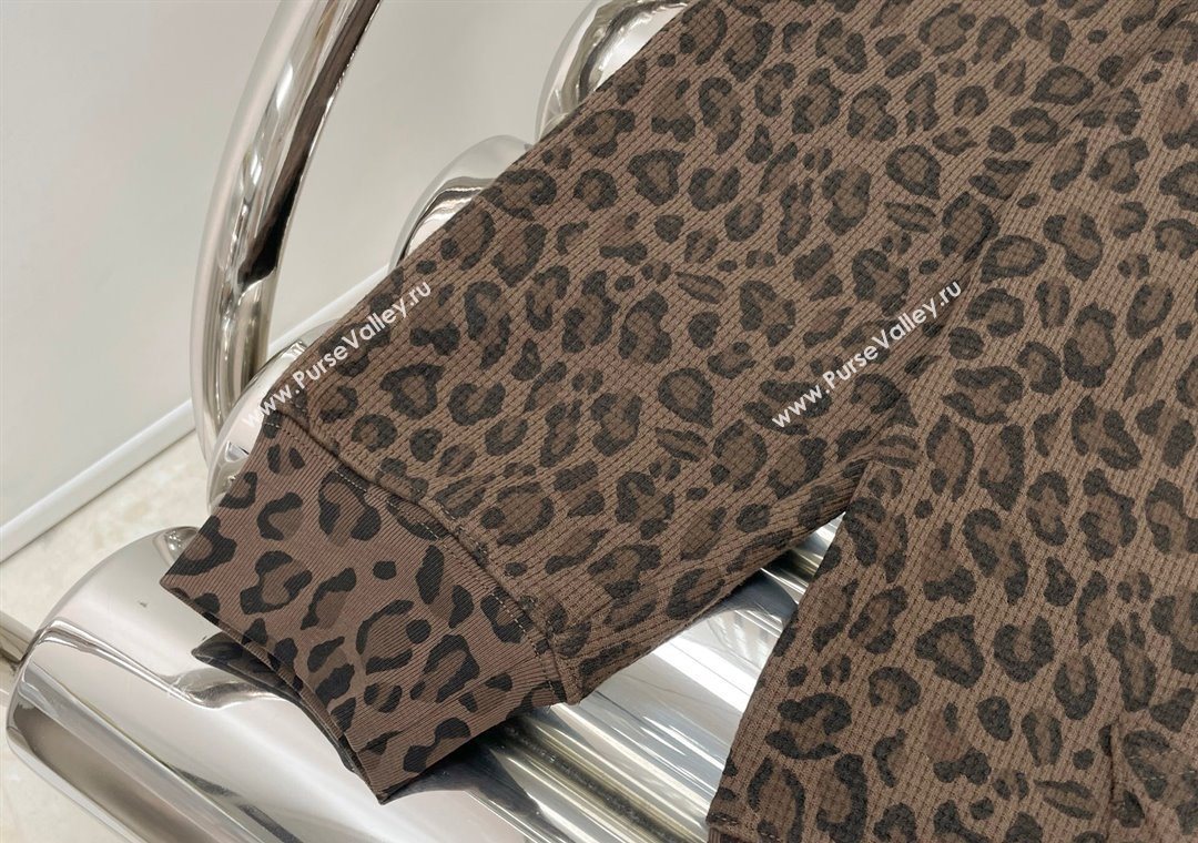 Sup Leopard Printed Jacket Brown 2025 1106 (QI-251106105)