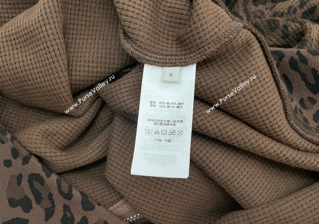 Sup Leopard Printed Jacket Brown 2025 1106 (QI-251106105)