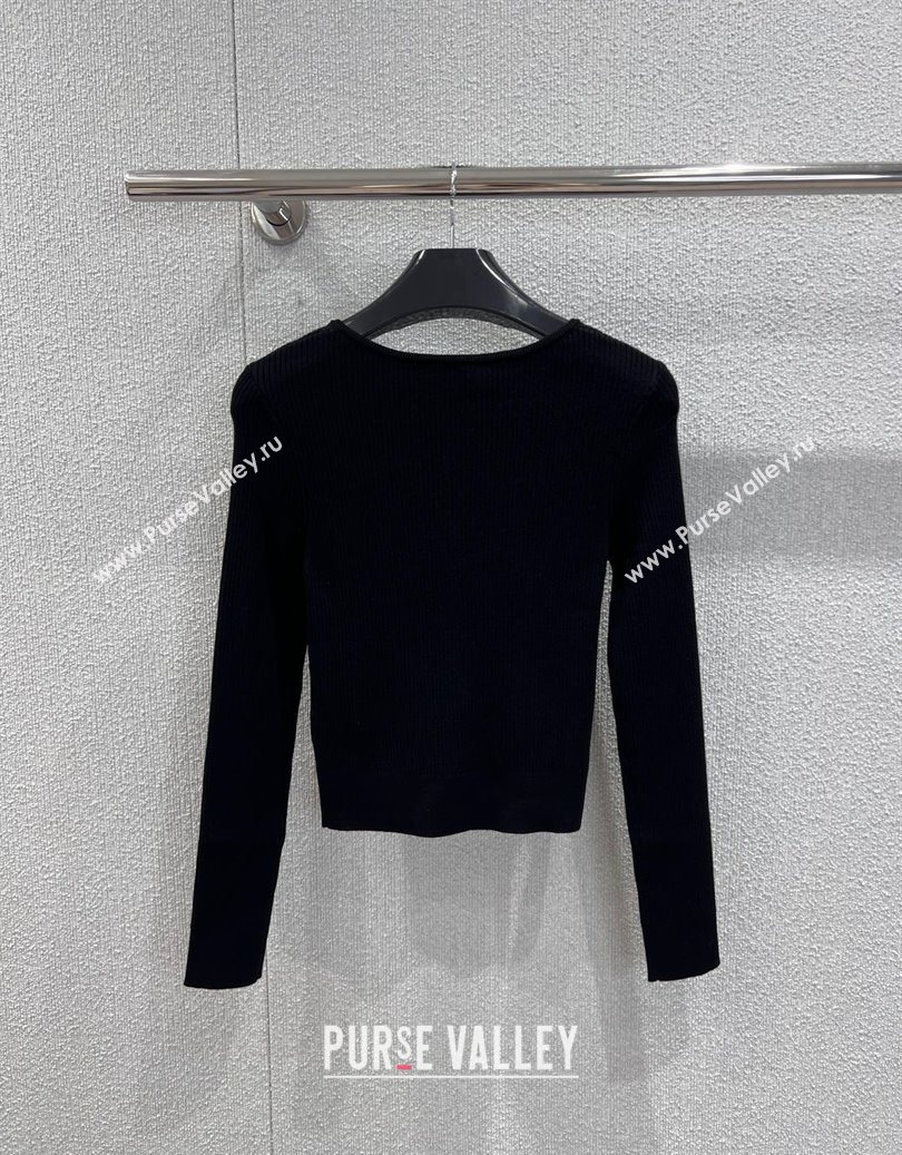 Celine Wool Cardigan Black 2025 CH110506 (QI-251106106)