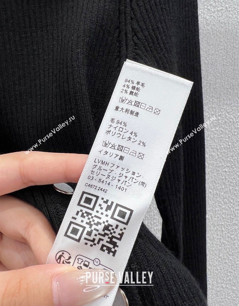 Celine Wool Cardigan Black 2025 CH110506 (QI-251106106)