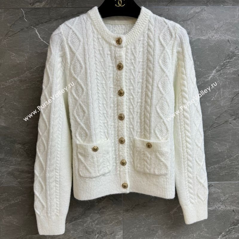 Chanel Cashmere Cardigan White 2025 CH110510 (QI-251106110)