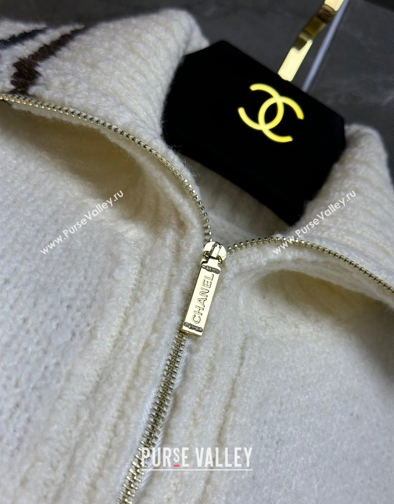 Chanel Cashmere Polo Shirt White 2025 CH110511 (QI-251106112)