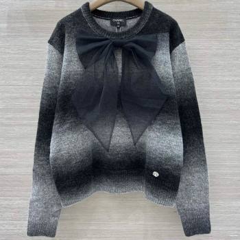 Chanel Cashmere Sweater Grey/Black 2025 CH110516 (QI-251106116)