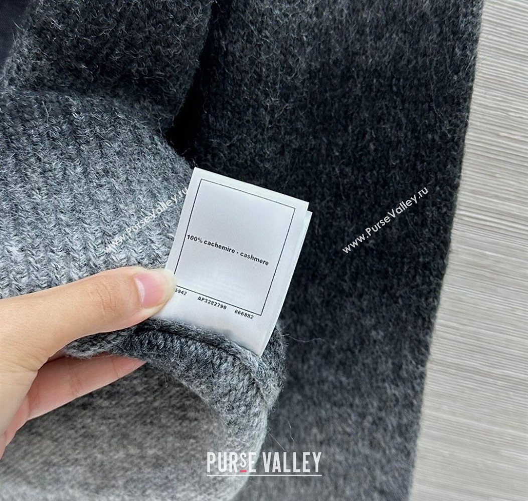 Chanel Cashmere Sweater Grey/Black 2025 CH110516 (QI-251106116)