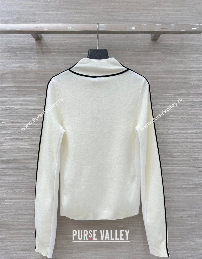Chanel Wool Top with CC Logo White 2025 CH110517 (QI-251106118)