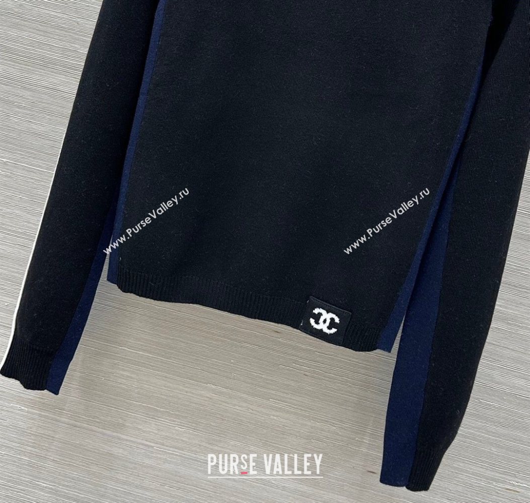 Chanel Wool Top with CC Logo Black 2025 CH110517 (QI-251106119)