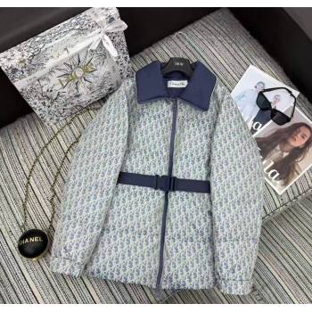Dior Oblique Down Jacket Blue 2025 DR1115 (QI-251115001)