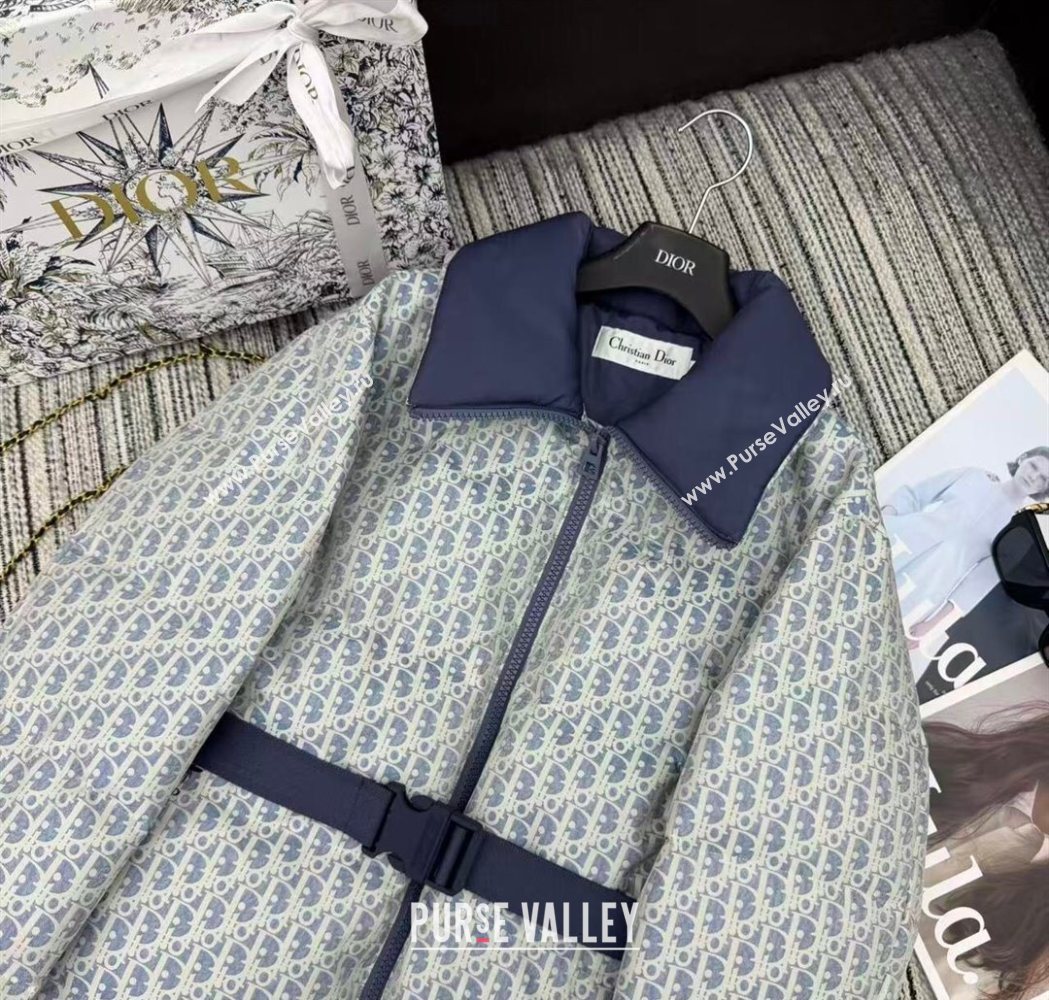 Dior Oblique Down Jacket Blue 2025 DR1115 (QI-251115001)