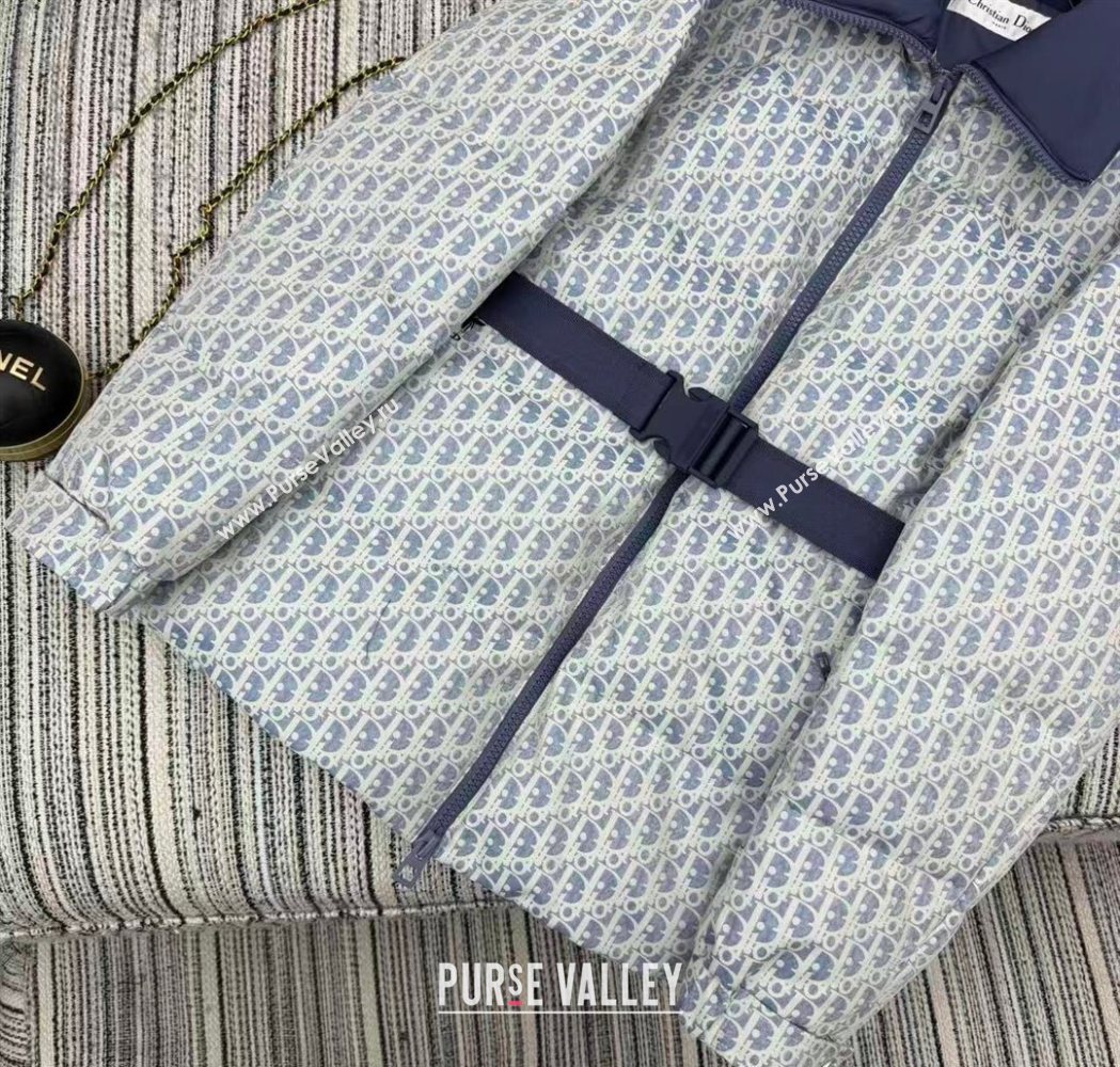 Dior Oblique Down Jacket Blue 2025 DR1115 (QI-251115001)