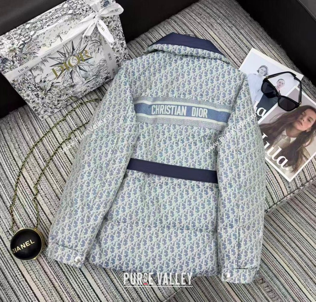 Dior Oblique Down Jacket Blue 2025 DR1115 (QI-251115001)