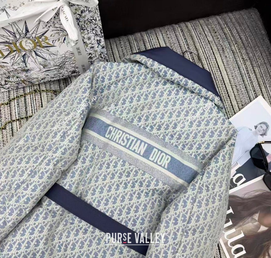 Dior Oblique Down Jacket Blue 2025 DR1115 (QI-251115001)