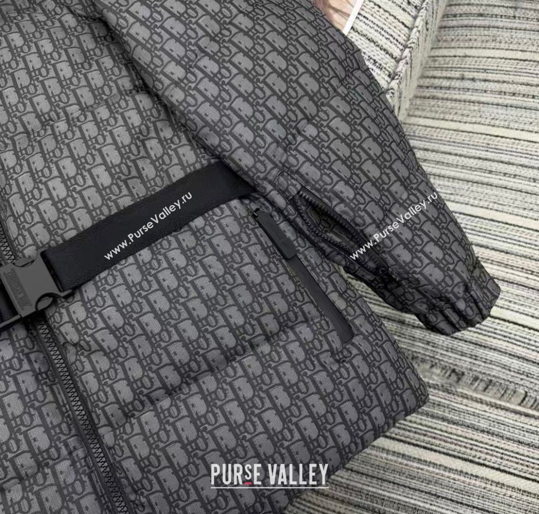 Dior Oblique Down Jacket Black 2025 DR1115 (QI-251115002)