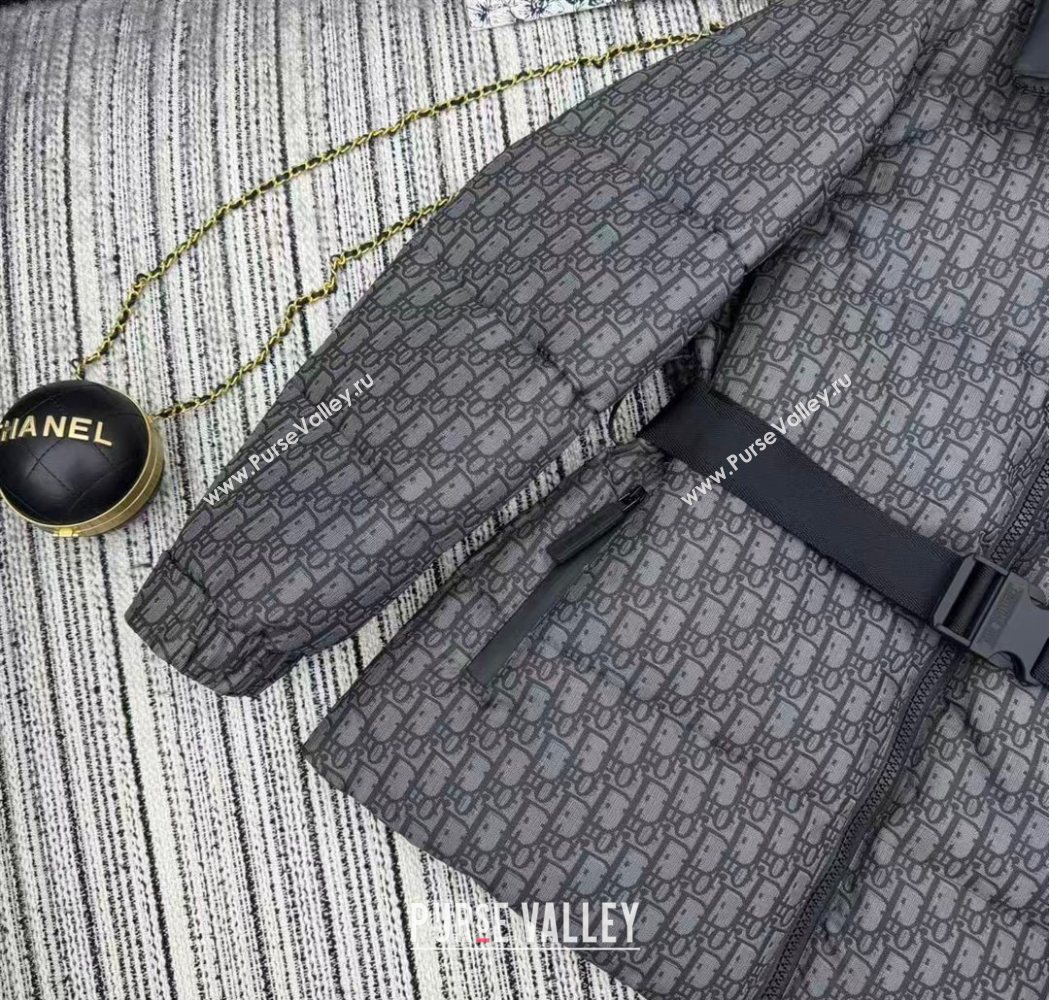 Dior Oblique Down Jacket Black 2025 DR1115 (QI-251115002)