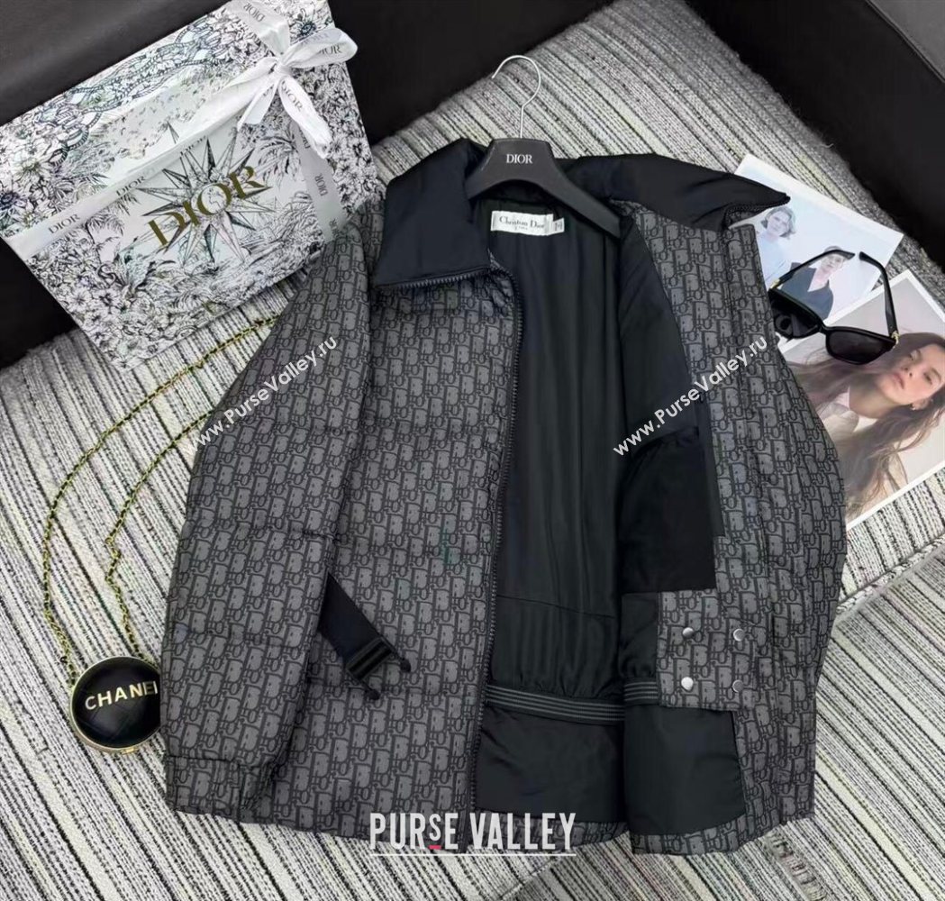 Dior Oblique Down Jacket Black 2025 DR1115 (QI-251115002)