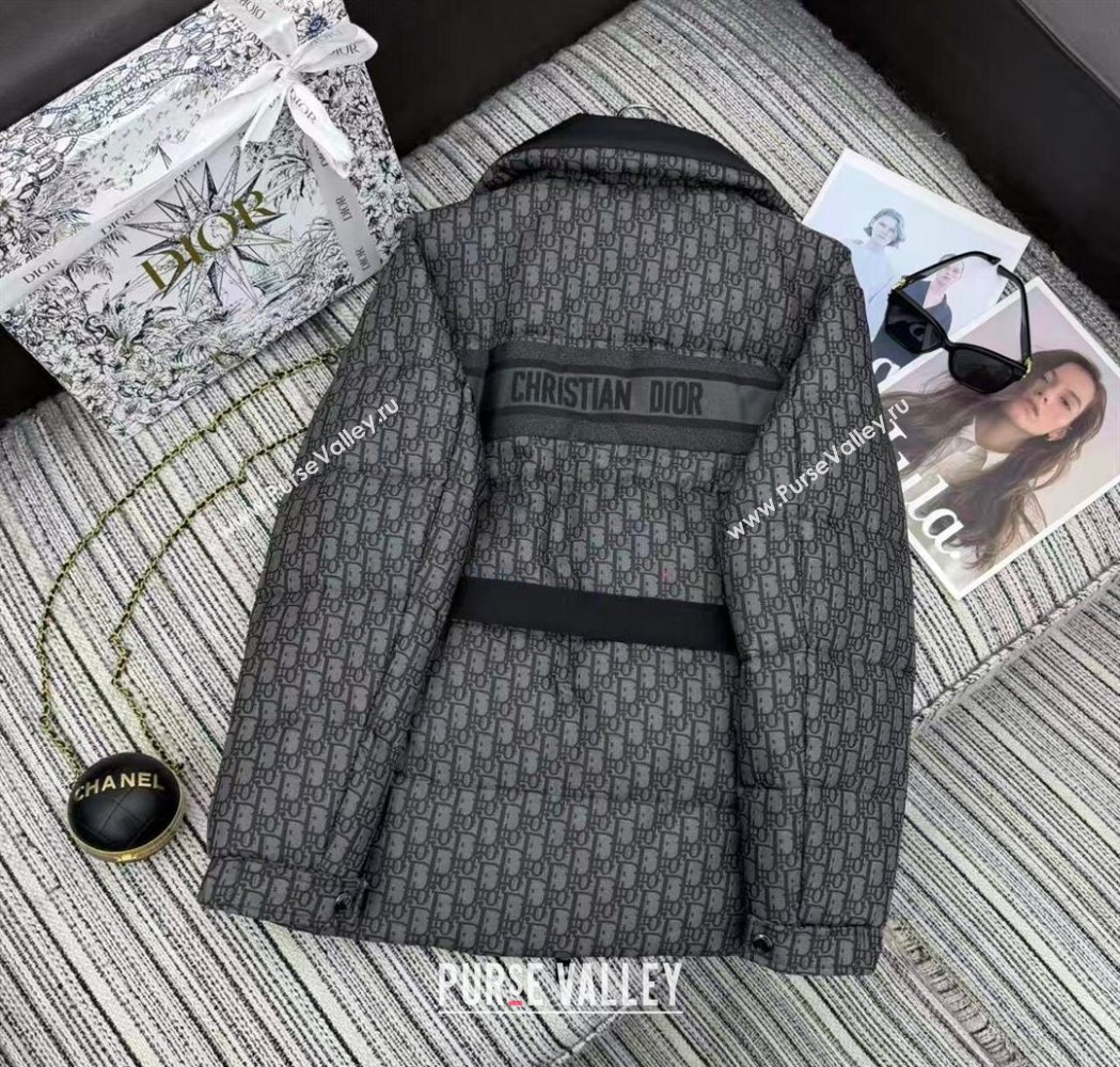 Dior Oblique Down Jacket Black 2025 DR1115 (QI-251115002)