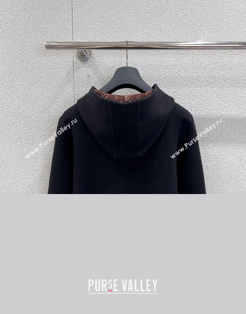 Louis Vuitton Wool Cotton Reversible Jacket Black/Monogram 2025 LV111501 (QI-251115013)