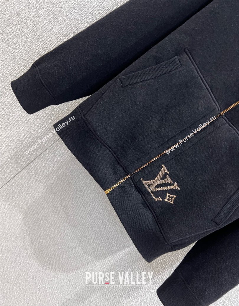 Louis Vuitton Wool Cotton Reversible Jacket Black/Monogram 2025 LV111501 (QI-251115013)