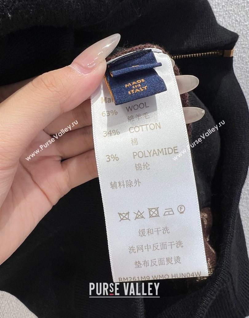 Louis Vuitton Wool Cotton Reversible Jacket Black/Monogram 2025 LV111501 (QI-251115013)