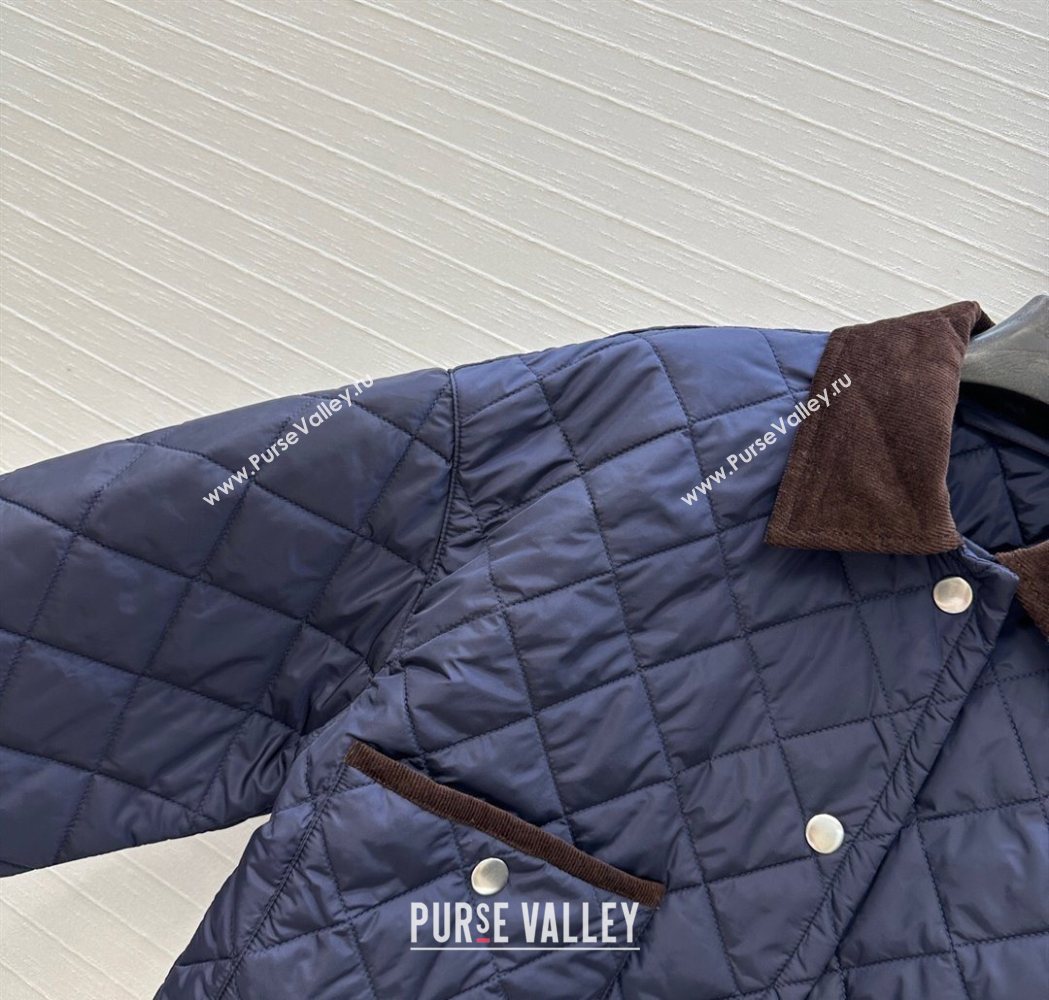 Prada Cotton Padded Jacket Navy Blue 2025 PR111527 (QI-251115028)