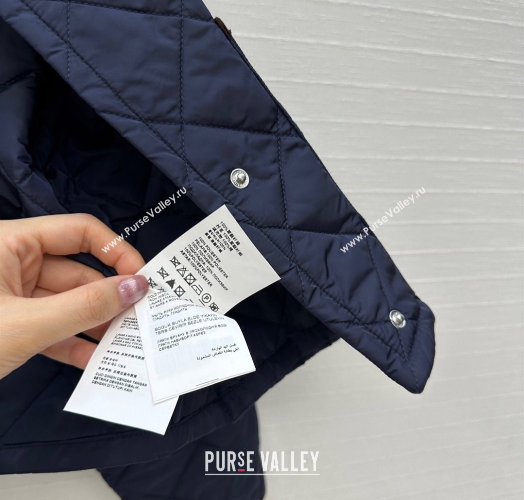 Prada Cotton Padded Jacket Navy Blue 2025 PR111527 (QI-251115028)