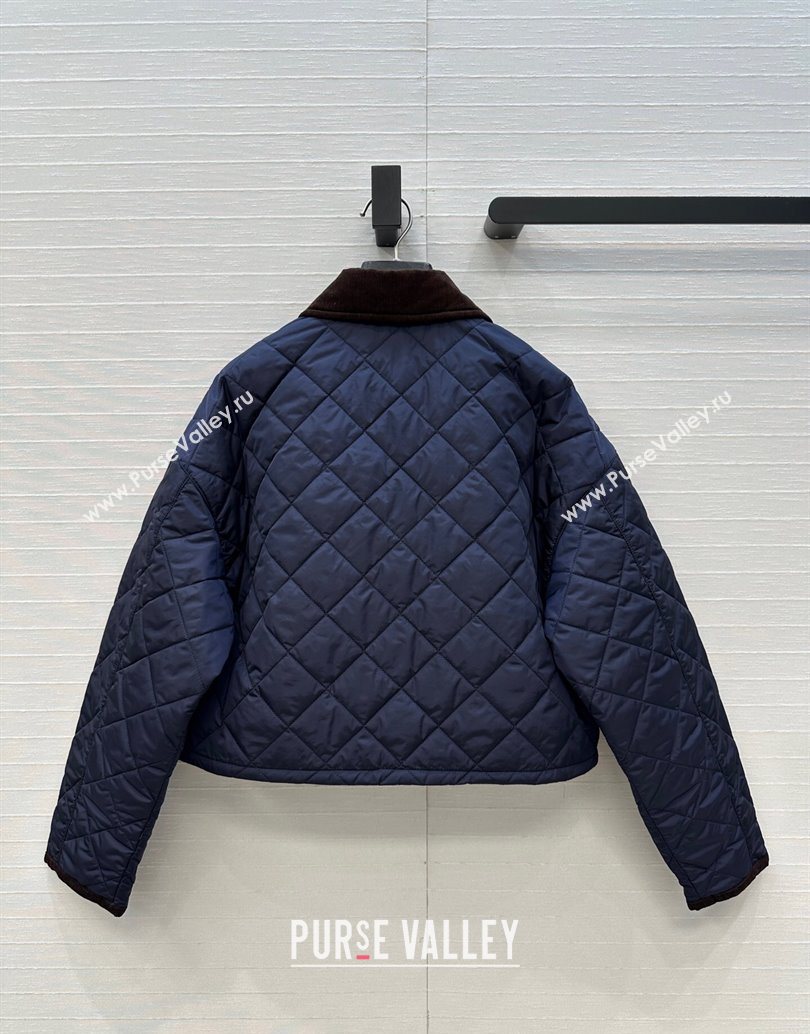 Prada Cotton Padded Jacket Navy Blue 2025 PR111527 (QI-251115028)