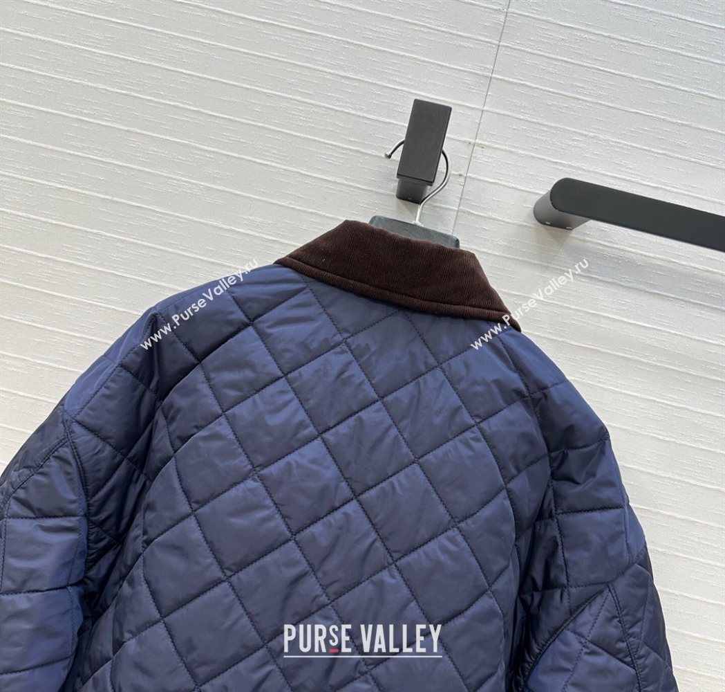 Prada Cotton Padded Jacket Navy Blue 2025 PR111527 (QI-251115028)