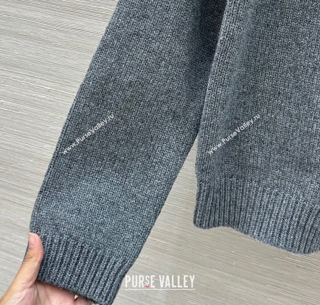 Prada Wool Cardigan Grey 2025 PR111528 (QI-251115029)