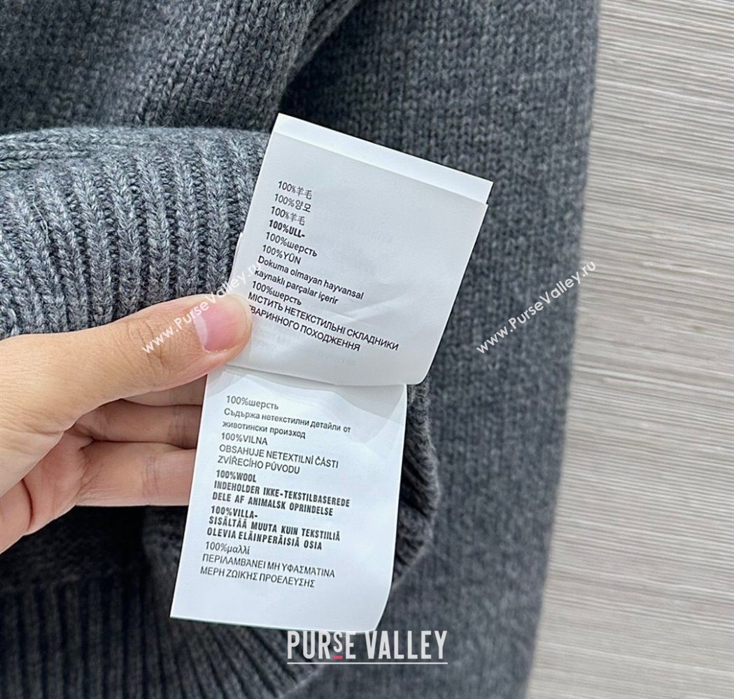 Prada Wool Cardigan Grey 2025 PR111528 (QI-251115029)