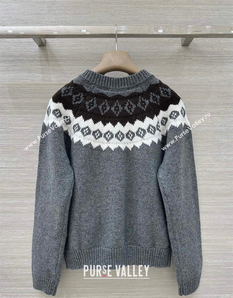 Prada Wool Cardigan Grey 2025 PR111528 (QI-251115029)